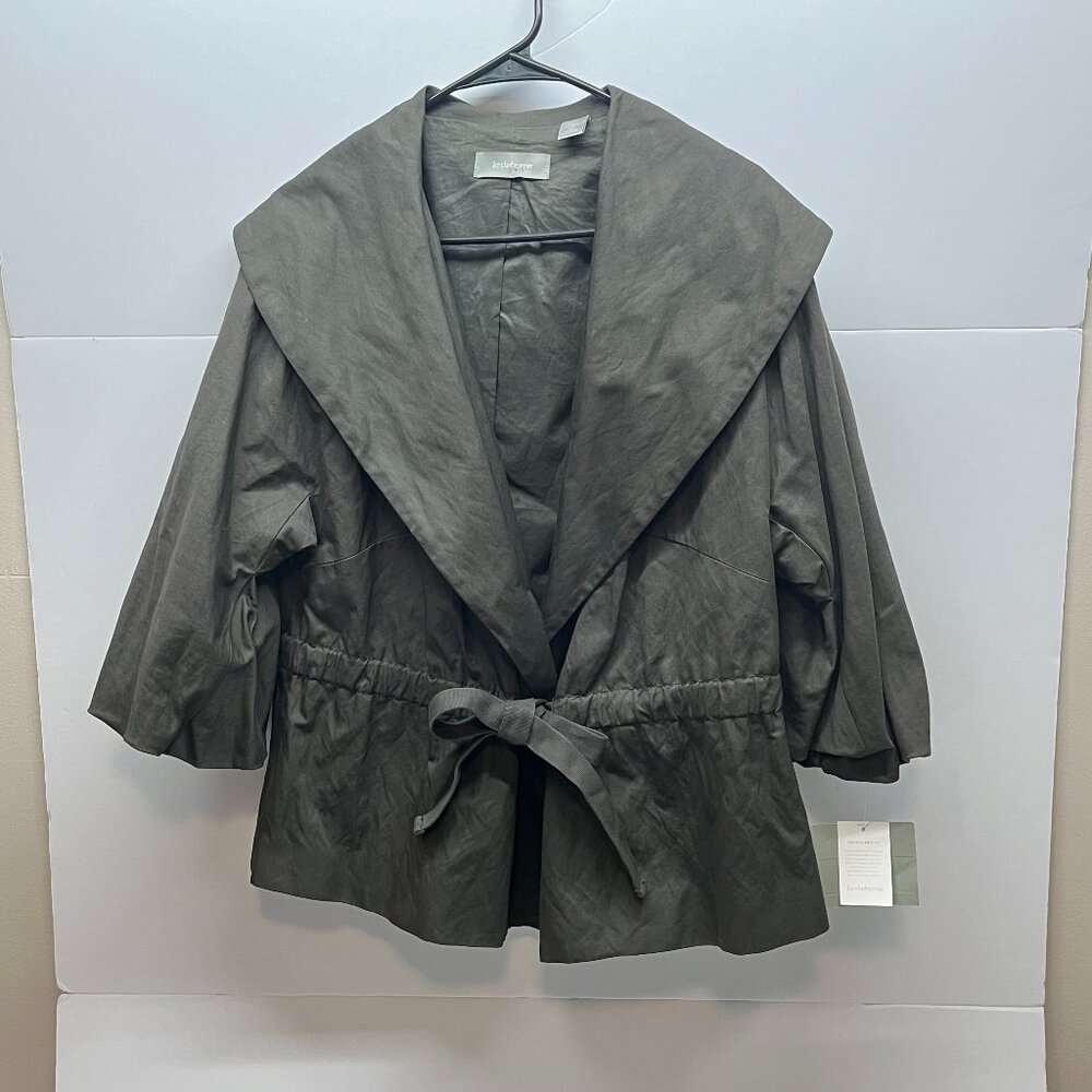 Liz Claiborne Shawl Collar Jacket Dark Gray ¾ Sleeves Size MP